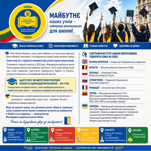 Mūsų mokinių ateitis – geriausia rekomendacija mokyklai.